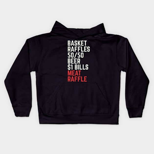 Meat Raffle Buffalo Meat Raffles WNY Minnesota Kids Hoodie by PodDesignShop